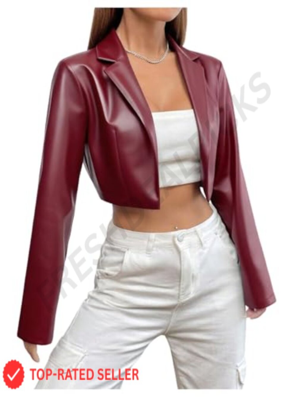 Cropped Faux Leather Moto Biker Jacket Y2K Asymmetrical Zip Quilted